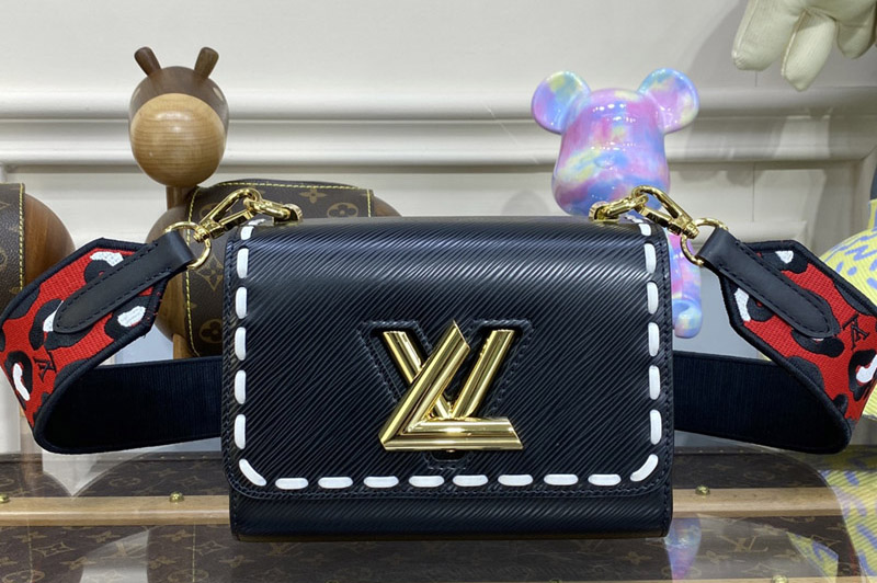 Louis Vuitton M58723 LV Twist PM Bag in Black Epi Leather