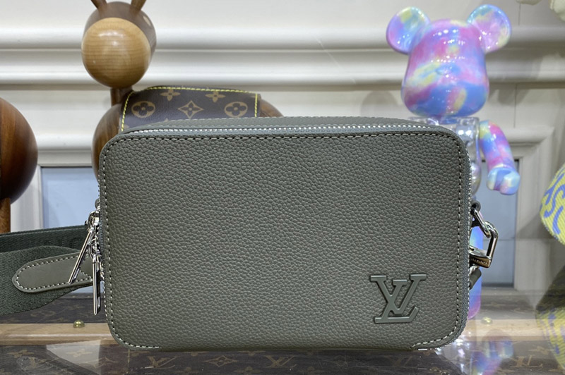 Louis Vuitton M59161 LV Alpha Wearable Wallet in Khaki Grained calf leather