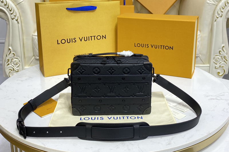 Louis Vuitton M59163 LV Handle Soft Trunk Bag in Black Taurillon Monogram calf leather