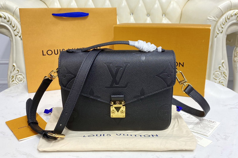 Louis Vuitton M45773 LV Pochette Metis Bag in Black Monogram Empreinte leather