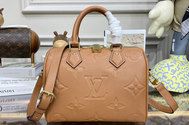 Louis Vuitton M55700 LV Speedy Bandoulière 25 handbag in Brown Monogram Empreinte Leather