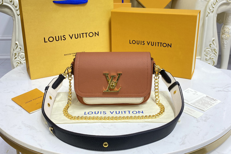 Louis Vuitton M59491 LV Lockme Tender cross-body bag in Brown Grained calf leather