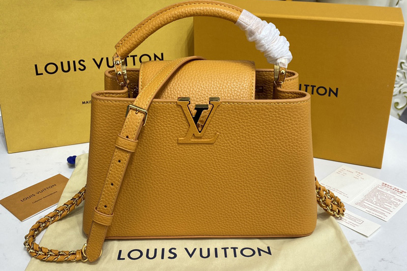 Louis Vuitton M59512 LV Capucines BB handbag in Brown Taurillon leather