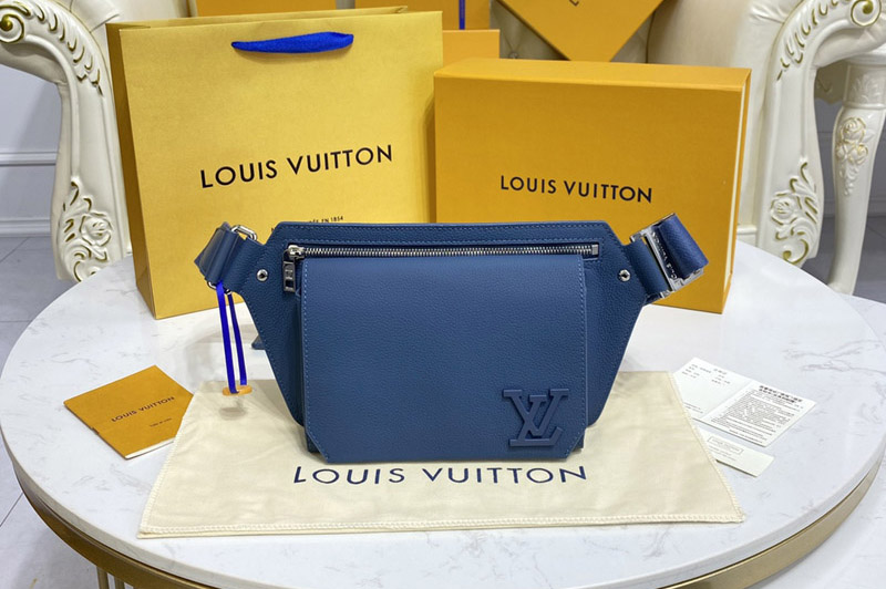 Louis Vuitton M59625 LV Aerogram Slingbag Bag in Blue Aerogram leather
