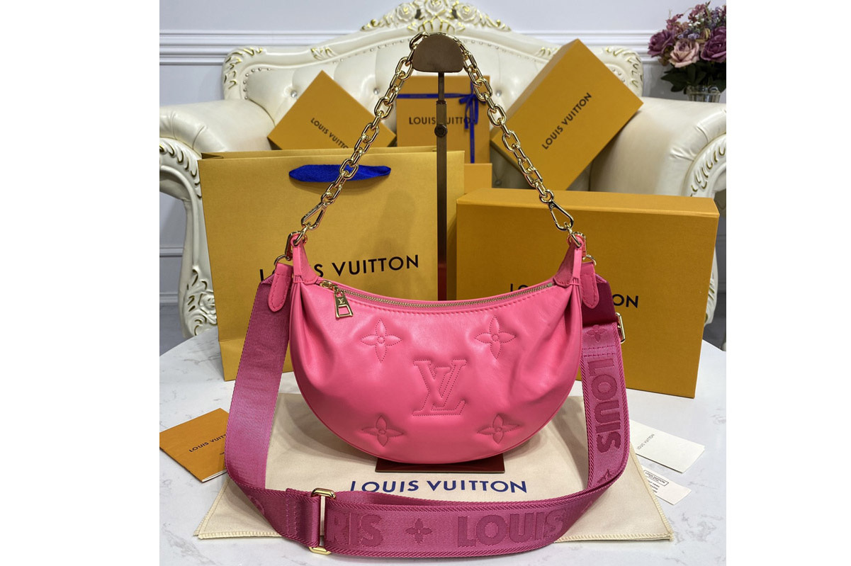 Louis Vuitton M59915 LV Over The Moon Bag in Pink Quilted and embroidered smooth calf leather