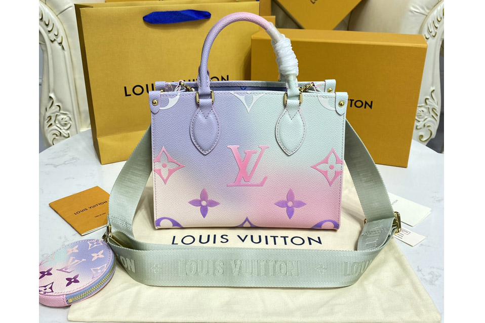 Louis Vuitton M59856 LV OnTheGo PM tote Bag in Sunrise Pastel Monogram canvas