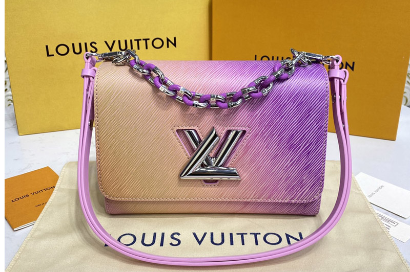 Louis Vuitton M59894 LV Twist MM handbag in Gradient Orange Epi grained leather
