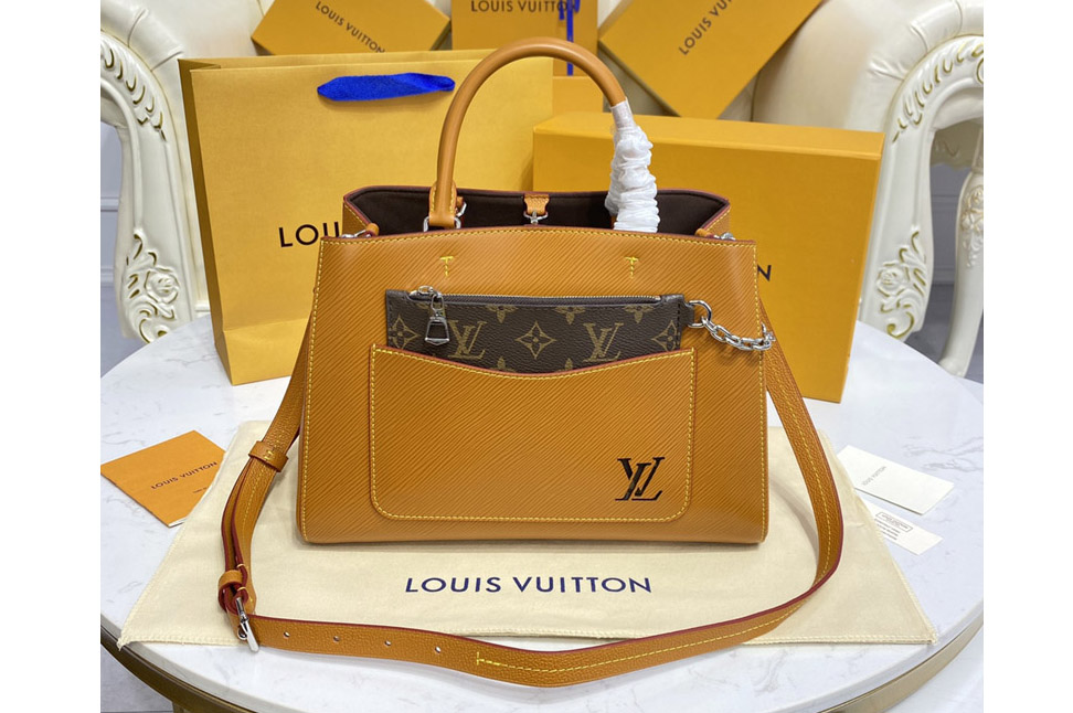 Louis Vuitton M59953 LV Marelle Tote MM bag in Brown Epi leather