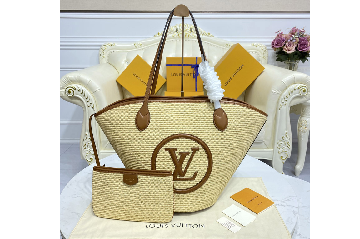 Louis Vuitton M59963 LV Saint Jacques Bag in Brown Synthetic knitted raffia