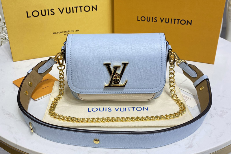 Louis Vuitton M59984 LV Lockme Tender cross-body bag in Blue Calf leather