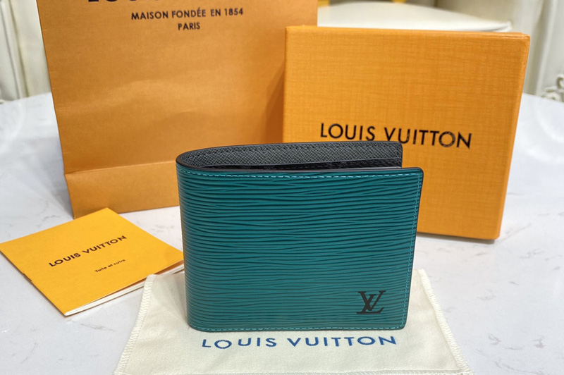 Louis Vuitton M80770 LV Multiple Wallet on Green Epi leather