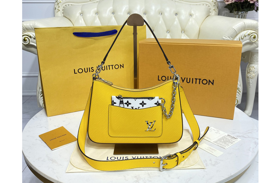 Louis Vuitton M80794 LV Marelle handbag in Yellow Epi Leather