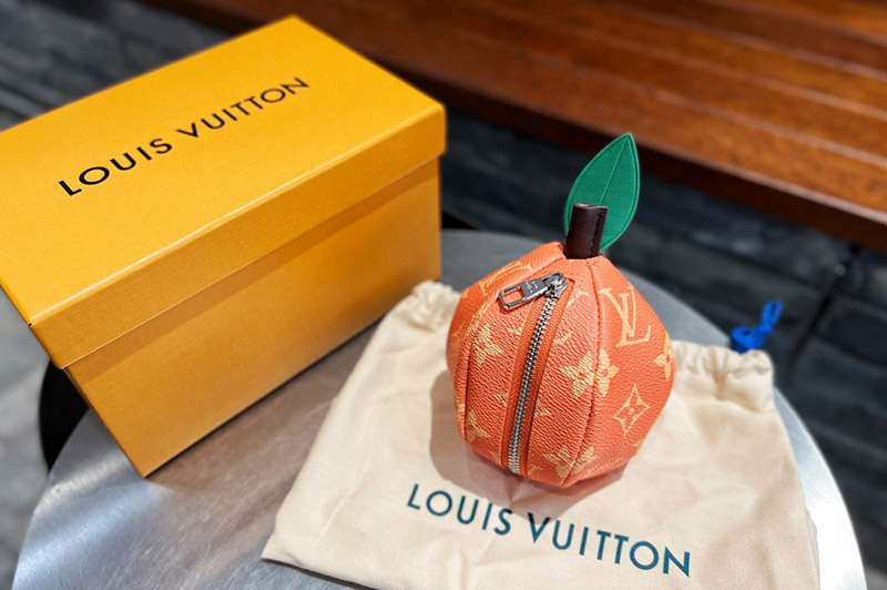 Louis Vuitton M81245 LV Orange Pouch in Orange Monogram coated canvas