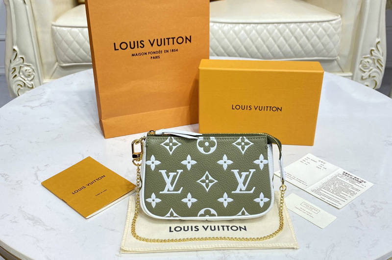 Louis Vuitton M81284 LV Mini Pochette Accessoires in Monogram Empreinte leather
