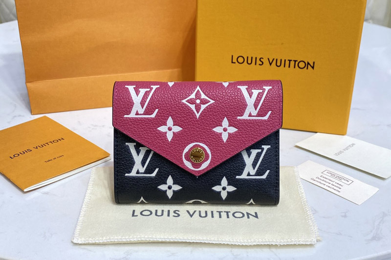 Louis Vuitton M81285 LV Victorine wallet in Black/White/Pink Monogram Empreinte leather