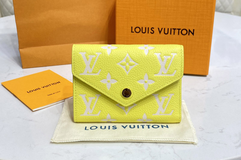 Louis Vuitton M81428 LV Victorine wallet in Yellow Monogram Empreinte Leather
