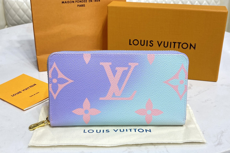 Louis Vuitton M81340 LV Zippy wallet on Sunrise Pastel Monogram canvas