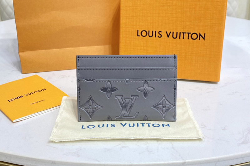 Louis Vuitton M81022 LV Card Holder in Gray Monogram Empreinte leather