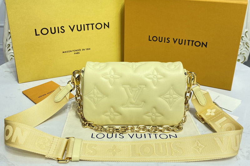 Louis Vuitton M81400 LV Wallet on Strap Bag in Yellow quilted calf leather