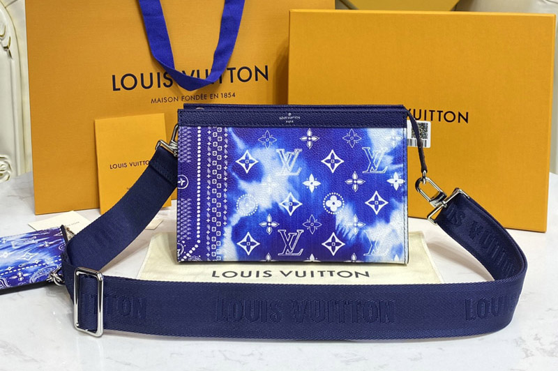Louis Vuitton M81431 LV Gaston Wearable Wallet in Blue Cowhide leather