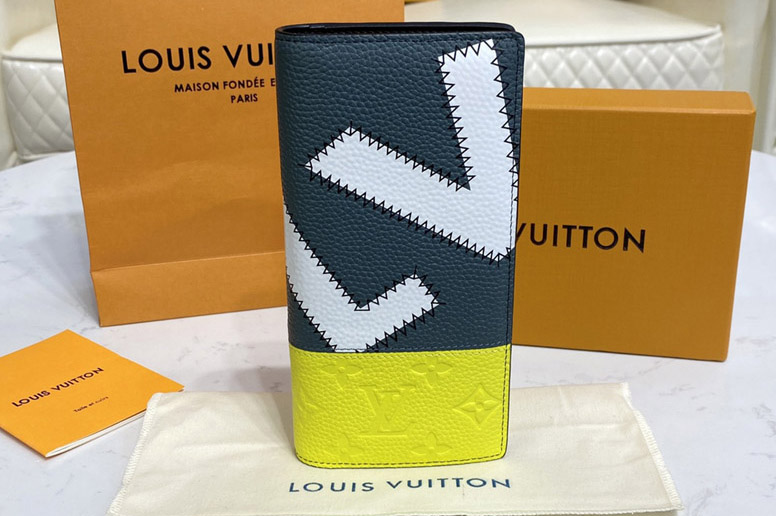 Louis Vuitton M81440 LV PF Brazza Wallet in Taurillon leather