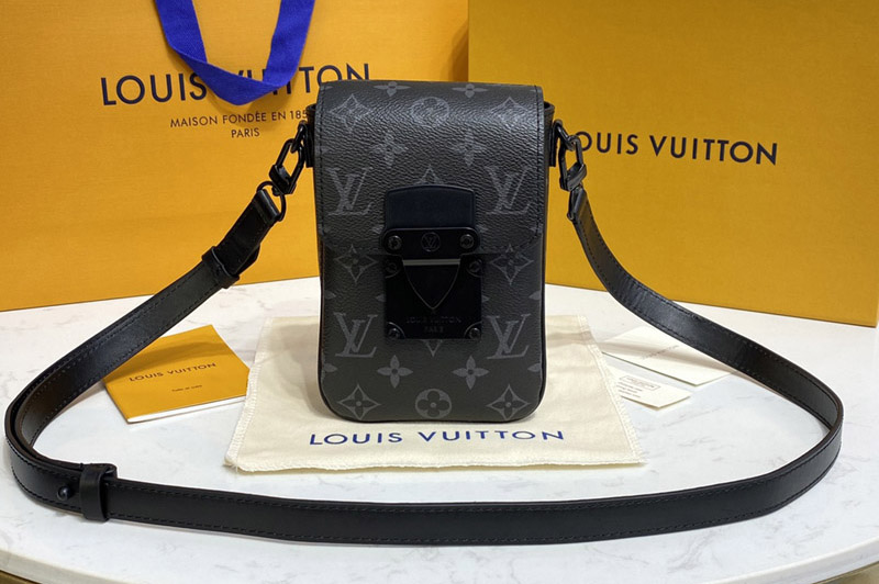 Louis Vuitton M81522 LV S-Lock Vertical wearable wallet in Monogram Eclipse Canvas