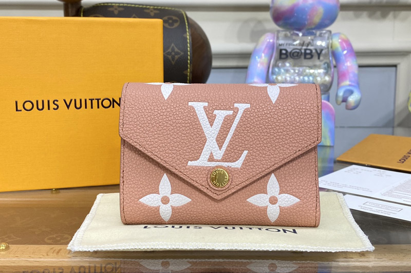 Louis Vuitton M81728 LV Victorine wallet in Pink Monogram Empreinte leather