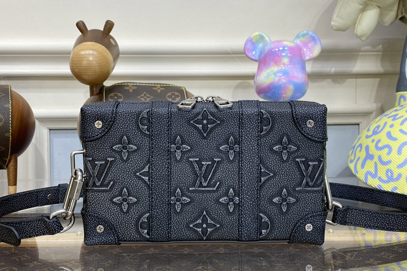 Louis Vuitton M81776 LV Soft Trunk Bag in Black Cowhide leather