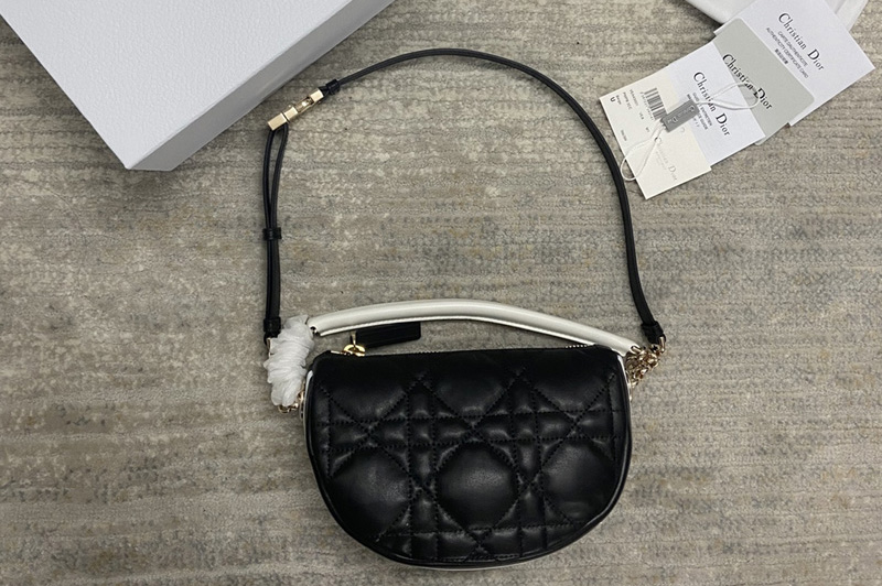 Christian Dior M7200 Small Dior Vibe Hobo bag in Black Cannage Lambskin