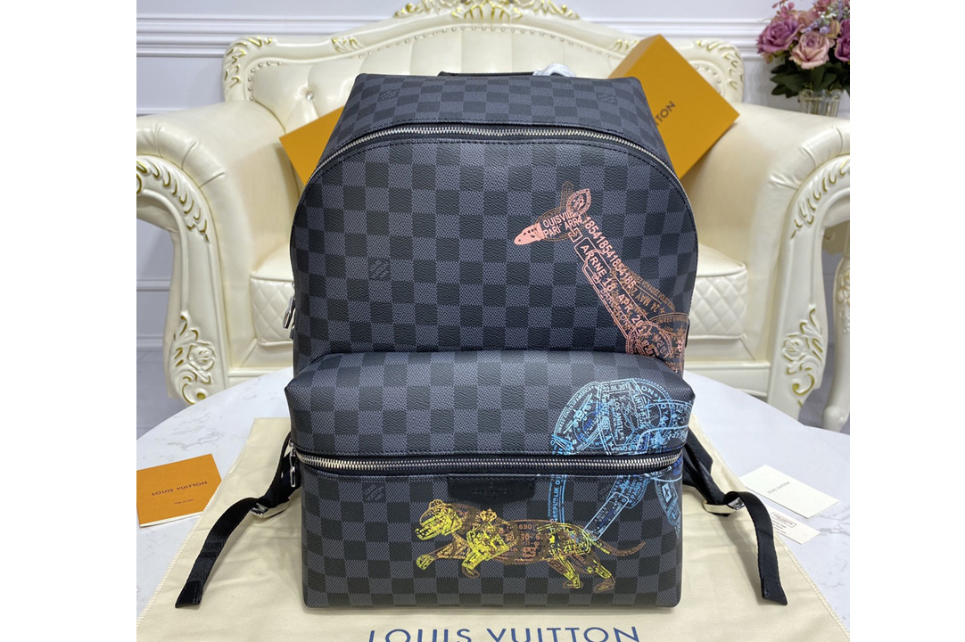 Louis Vuitton N45275 LV Discovery Backpack on Damier Graphite canvas