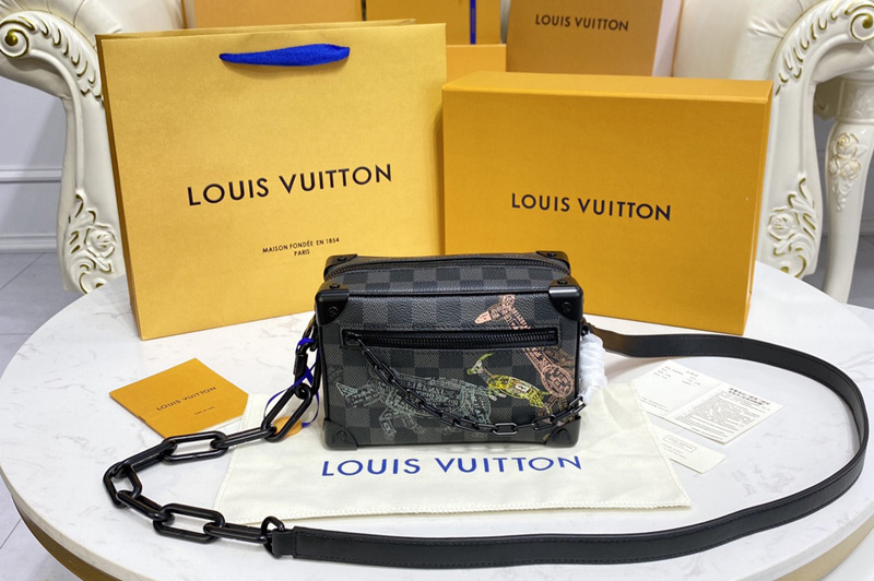 Louis Vuitton N45278 LV Mini Soft Trunk Bag in Damier Graphite canvas