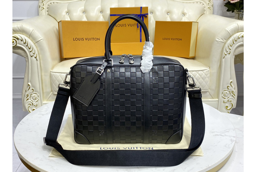 Louis Vuitton N45288 LV Sirius Briefcase Bag in Damier Infini Leather
