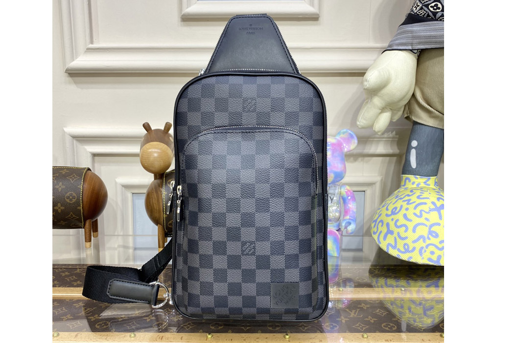 Louis Vuitton N45302 LV Avenue Sling Bag in Damier Graphite coated canvas