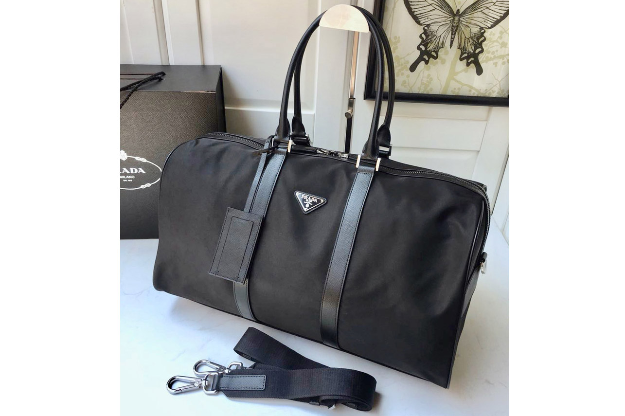 Prada 1V19S Nylon Travel Bag in Black Nylon