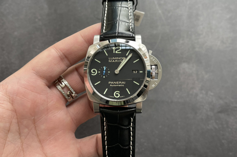 Panerai PAM1312 W VSF 1:1 Best Edition Black Dial on Black Leather Strap P.9010 Clone