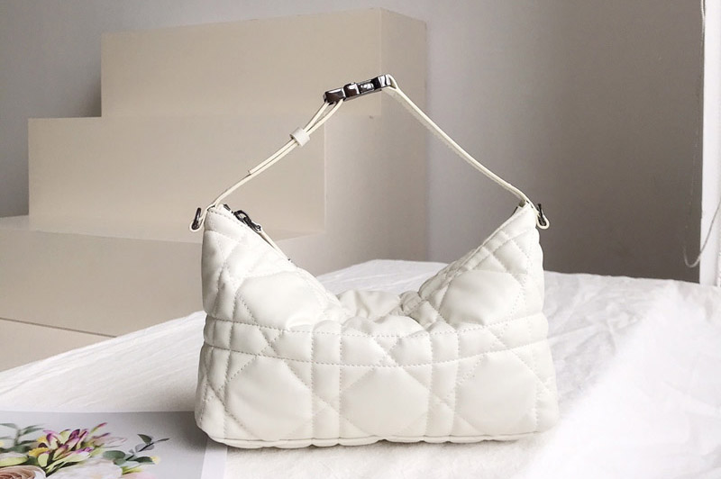 Christian Dior S5554 Medium DiorTravel Nomad pouch in White ...