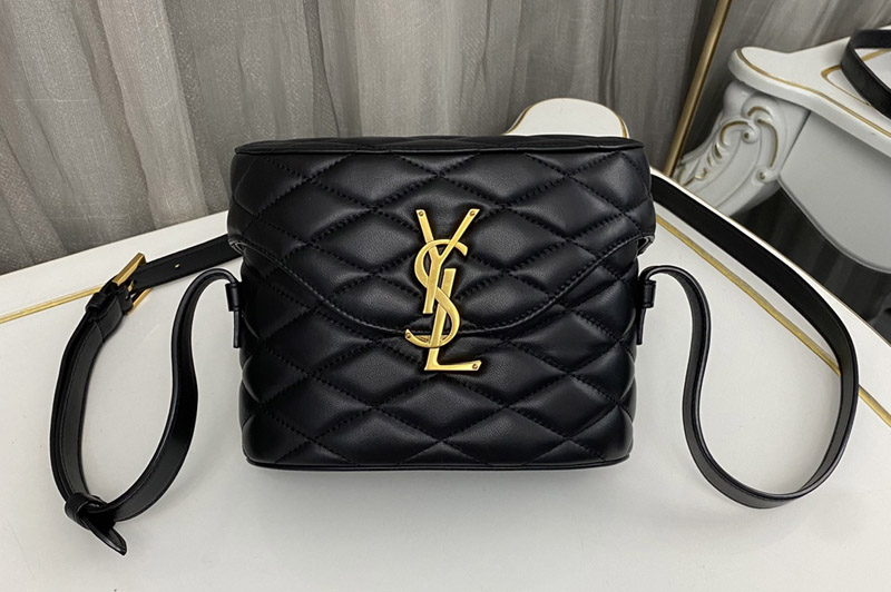 Saint Laurent 710080 YSL JUNE BOX BAG IN QUILTED PATENT LEATHER