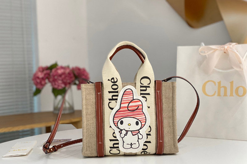 Chloe 23SS397 my melody for chloé small woody tote bag