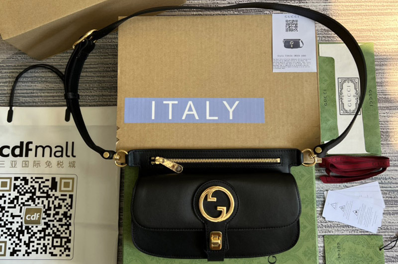 Gucci 718154 Gucci Blondie belt bag in Black leather