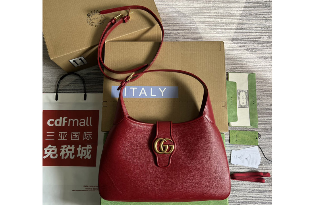 Gucci ‎726274 Aphrodite medium shoulder bag in Red soft leather