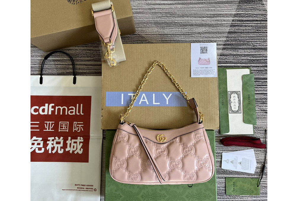 Gucci ‎735049 ‎‎‎‎GG Matelassé handbag in Pink GG Matelassé leather