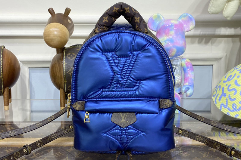 Louis Vuitton M21060 LV LV Pillow Palm Springs Mini backpack in Navy Blue Recycled nylon