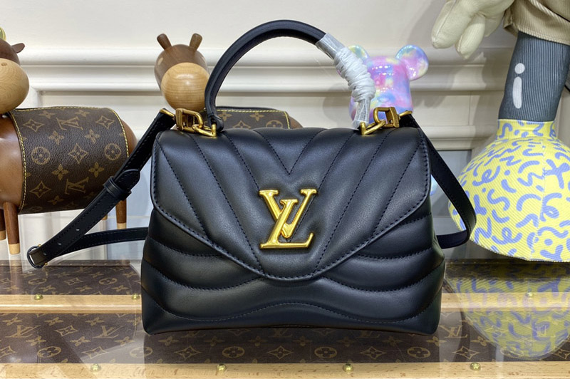 Louis Vuitton M21720 Hold Me top-handle bag in Black Smooth cowhide leather