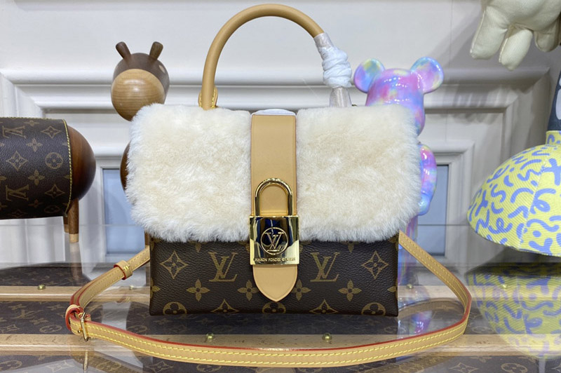 Louis Vuitton M46318 LV Locky BB handbag in Monogram coated canvas and shearling