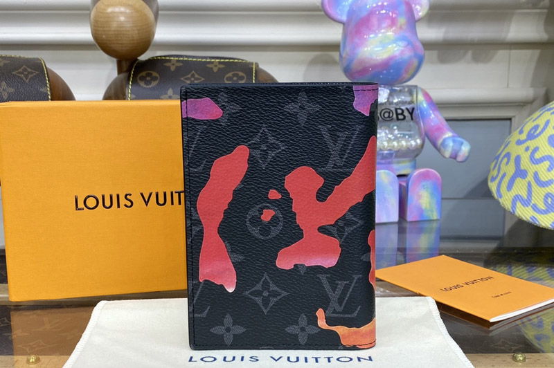 Louis Vuitton M81850 LV Passport Cover in Sunrise Monogram Eclipse coated canvas