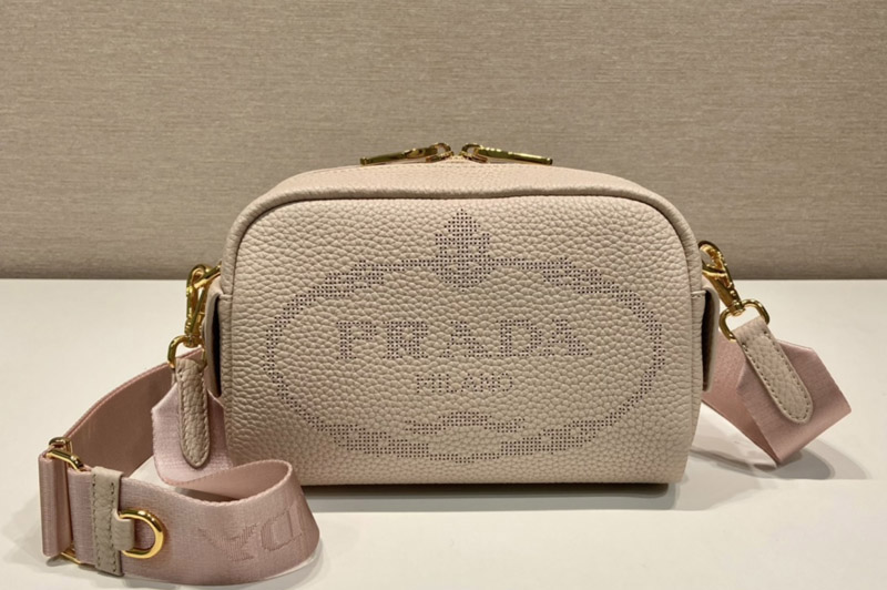 Prada 1BH187 Leather Bag in Pink Leather