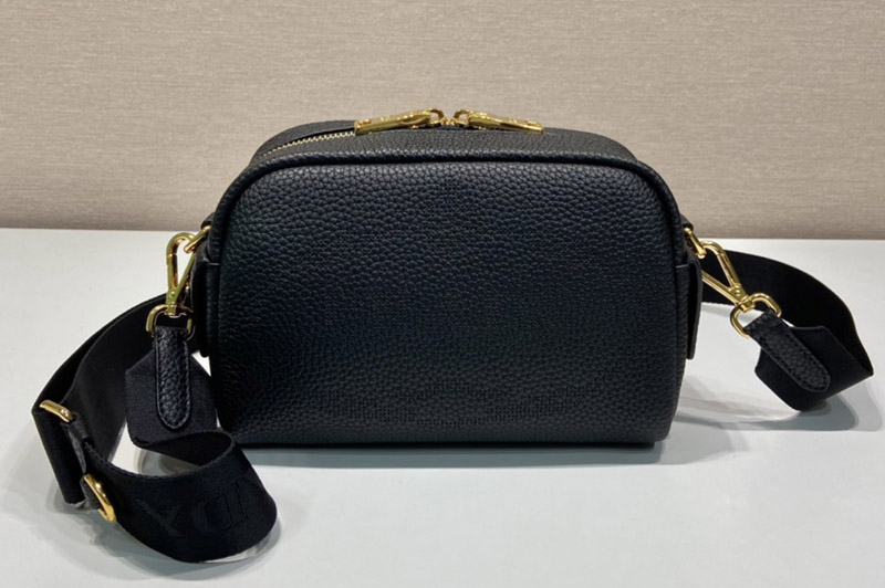 Prada 1BH187 Leather Bag in Black Leather