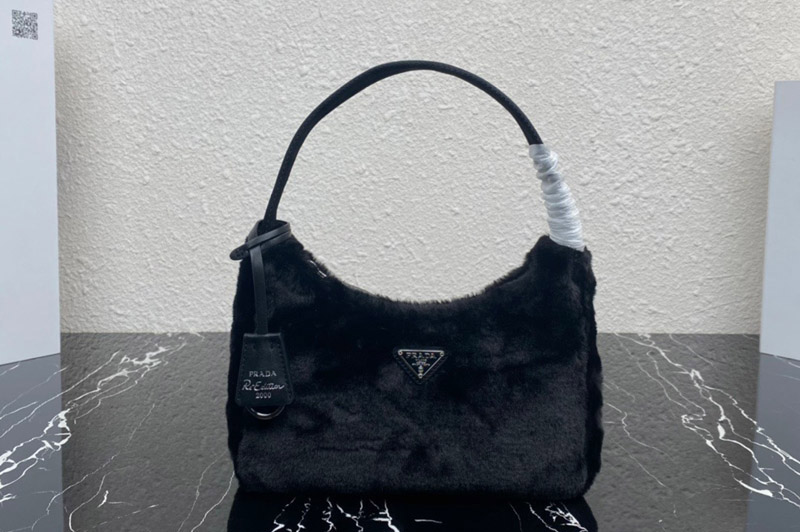 Prada 1NE515 Re-Edition 2000 Terry mini-bag in Black Terry
