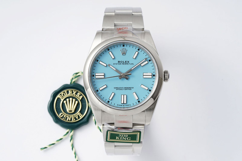 Rolex Oyster Perpetual 41mm 124300 KING 1:1 Best Edition 904L Steel Tiffany Blue Dial on SS Bracelet K3230