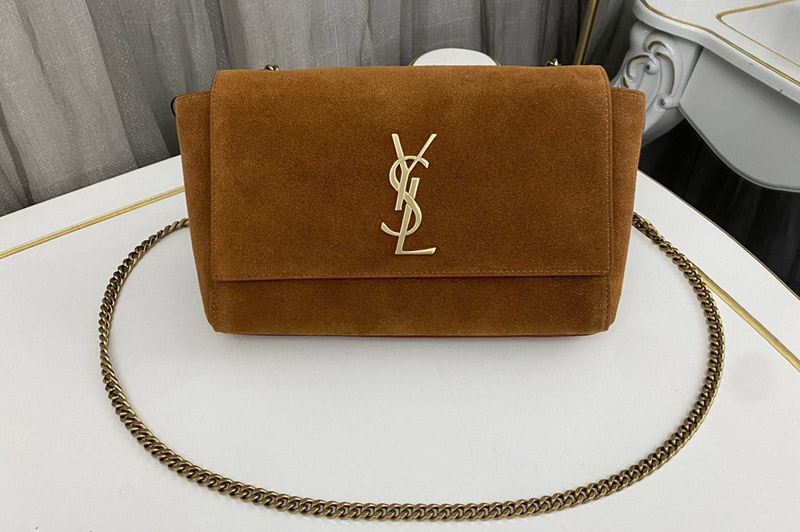 Saint Laurent 721250 YSL Kate Small SUPPLE/REVERSIBLE Chain bag in Brown Suede and Leather